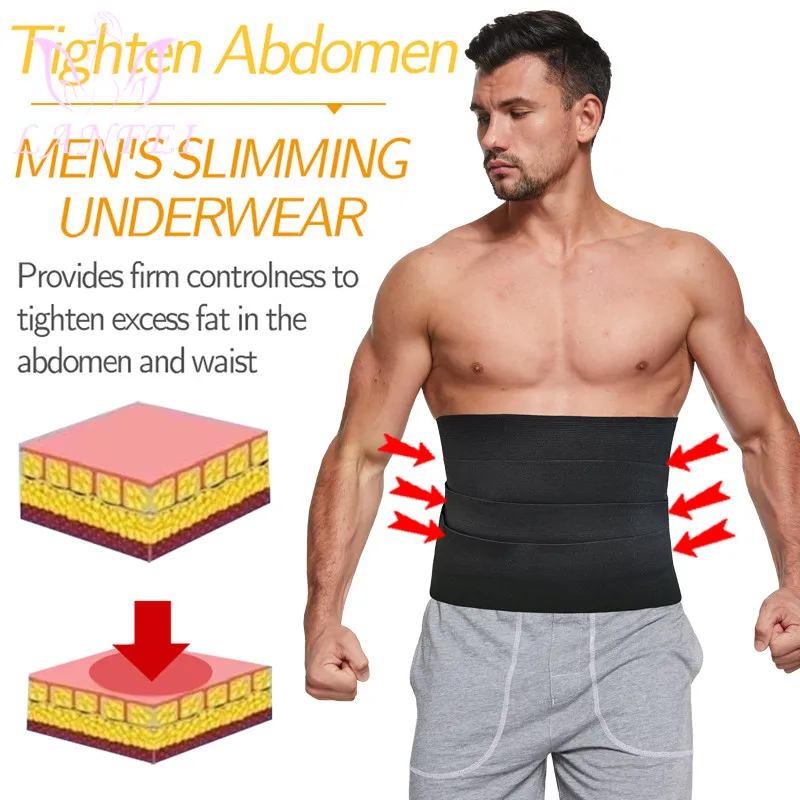 LANFEI Hot Waist Trainer Belt Men Neoprene Sauna Slimming Strap Body Shaper Tummy Control Fitness Sweat Fat Burner Gym Shapewear | Мужская