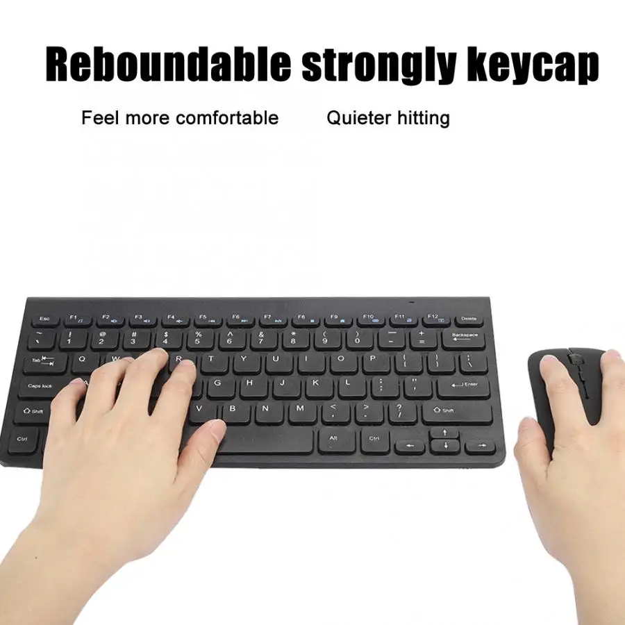 Беспроводная мышь набор клавиатур аксессуары для ноутбука черные компьютерные