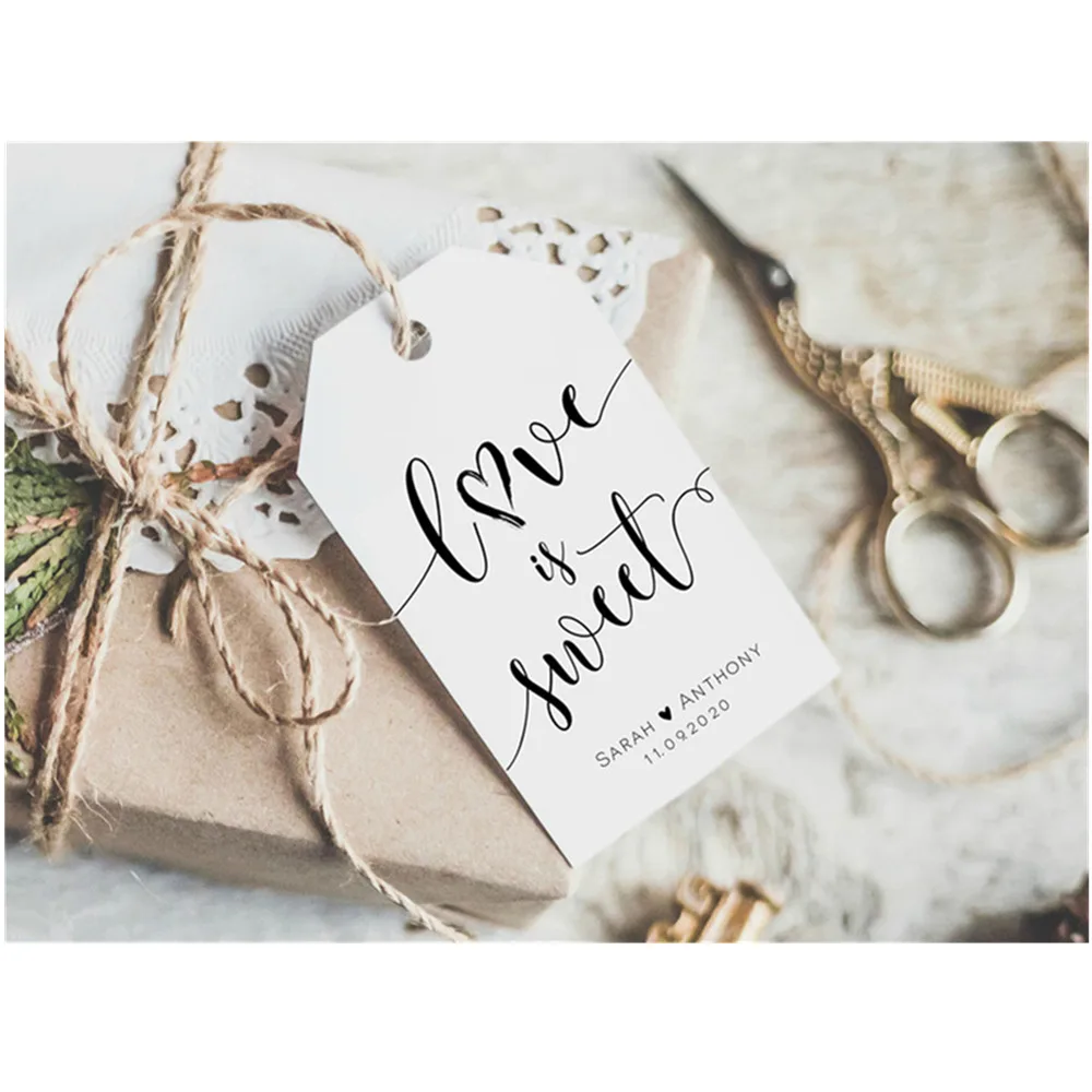Заказные Свадебные бирки сувенирные персонализированные свадебные милые