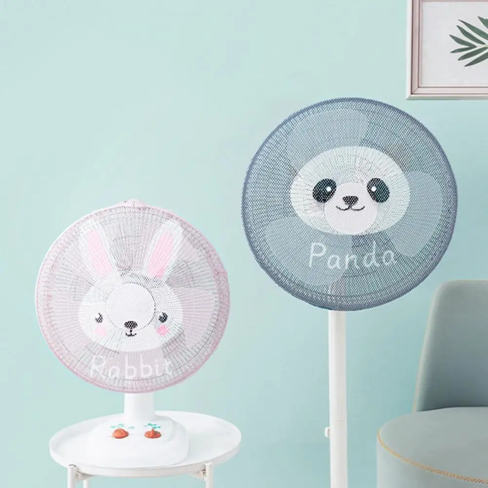 

Durable Electric Fan Cover Ventilated Multi-Purpose Convenient Polyester Home Decor Fan Finger Guard for Home