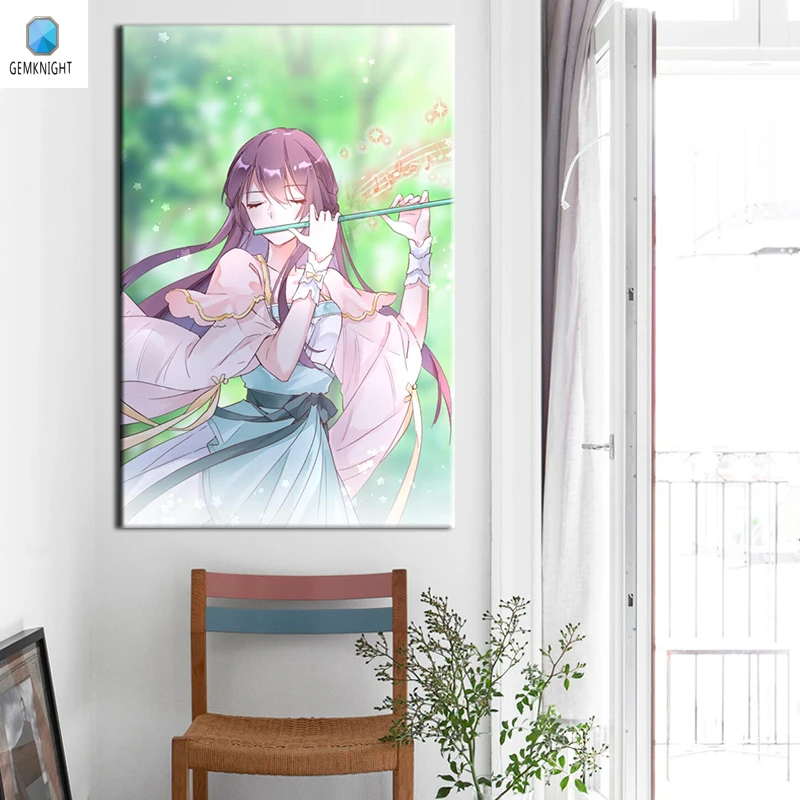 Diy цифровая живопись Анимация diy масло декор для гостиной модульная живопись по номерам.