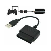 for ps2 to ps3 pc usb controller converter adapter cable black new both digital analog modes are available no driver needed