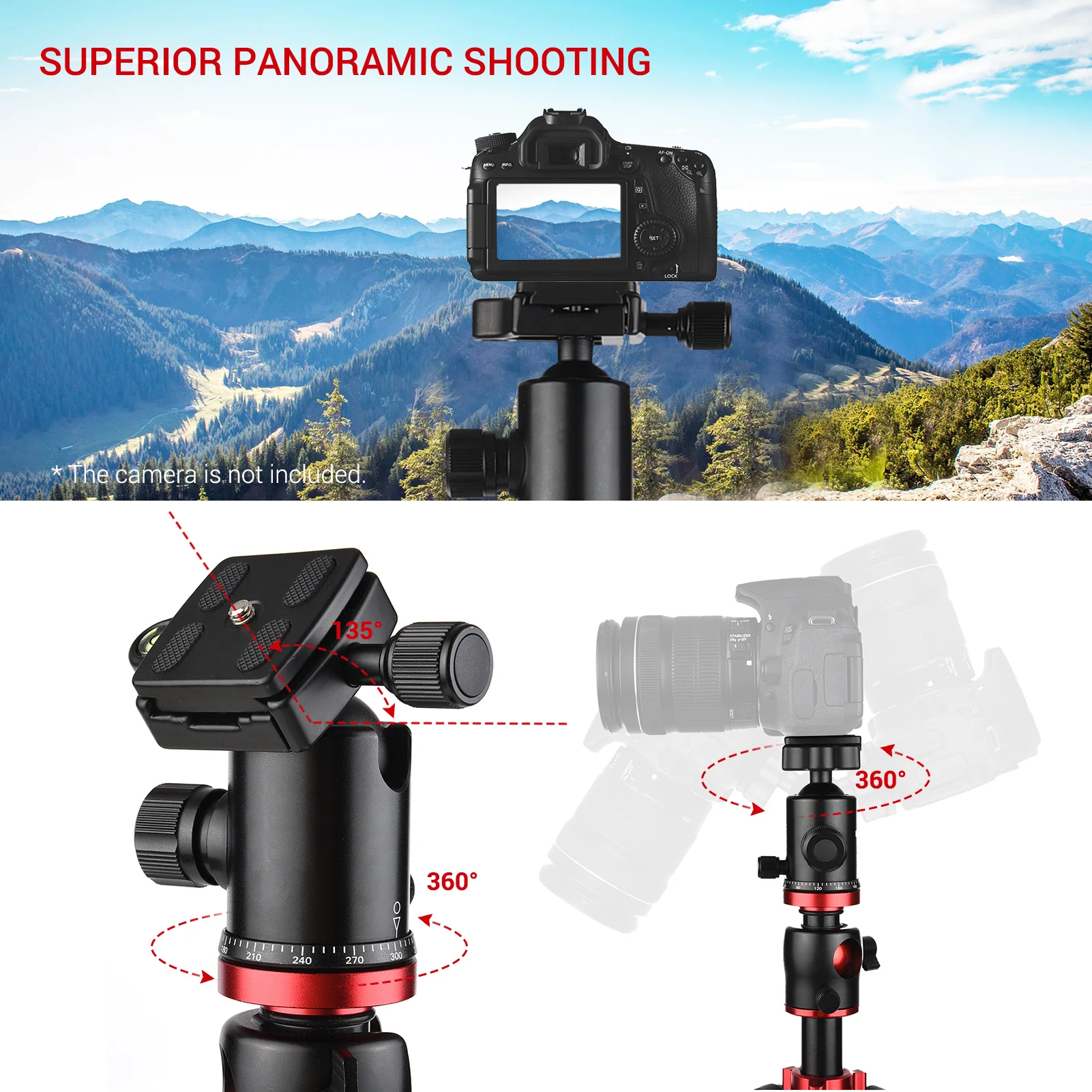 Andoer 76 дюймов штатив для камеры Портативный из алюминиевого сплава с сумкой