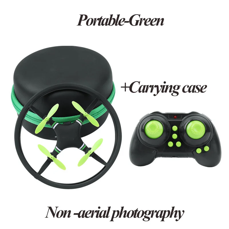 portable-green Новые Дешевые RC вертолеты 2,4 ГГц мини Дрон с камерой RC Квадрокоптер без камеры один ключ снять игрушки подарок для детей - Цвет: portable-green
