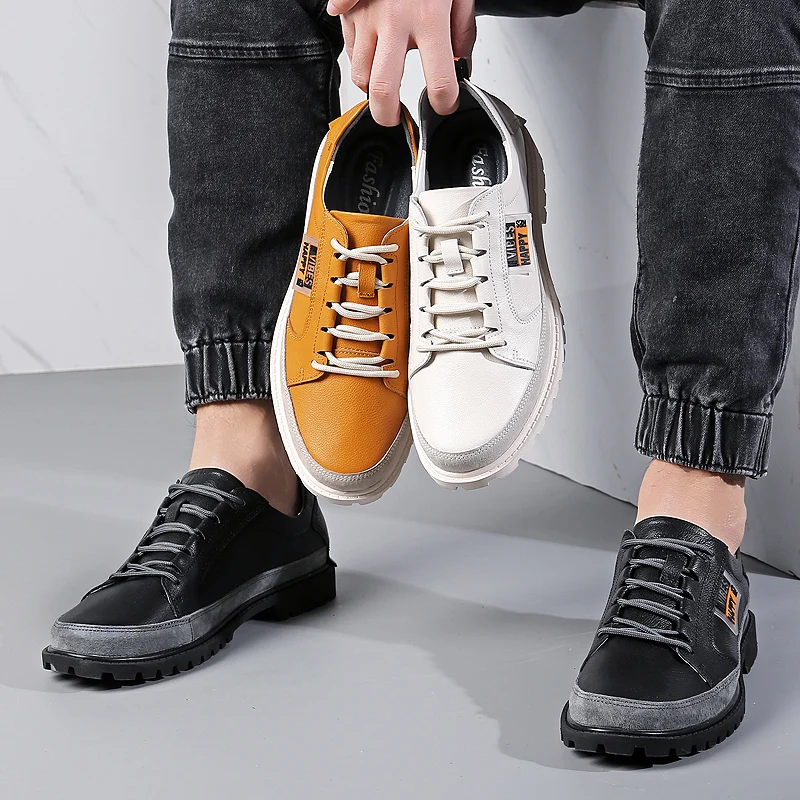 2022 мужские кроссовки из натуральной кожи для отдыха Прогулочная обувь Мужская