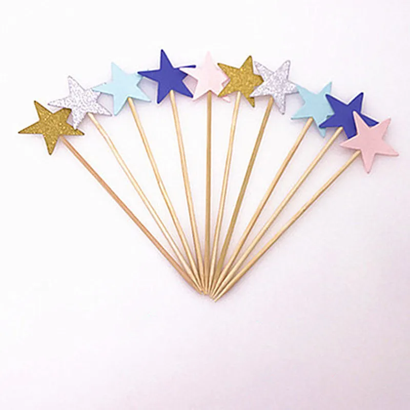 10 шт./пакет блеск с днем рождения Милые принты Зимние детские носки со звездами