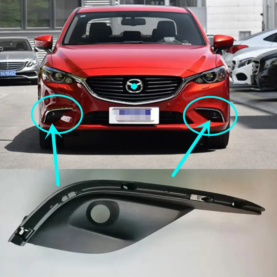 

Car accessories body parts front bumper grille fog lamp cover for Mazda 6 2016 to 2018
