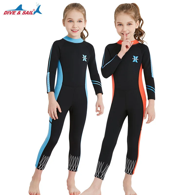 Гидрокостюмы для девочек из неопрена дайвинга и паруса 2 5 мм|wetsuit child|dive & sailsuit surf |