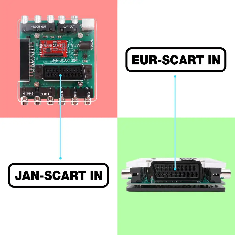 Конвертер Bitfunx SCART/RGBS к YCBCR/S-video для Ретро игровой консоли DC Dreamcast Mega Drive SFC PS2 |