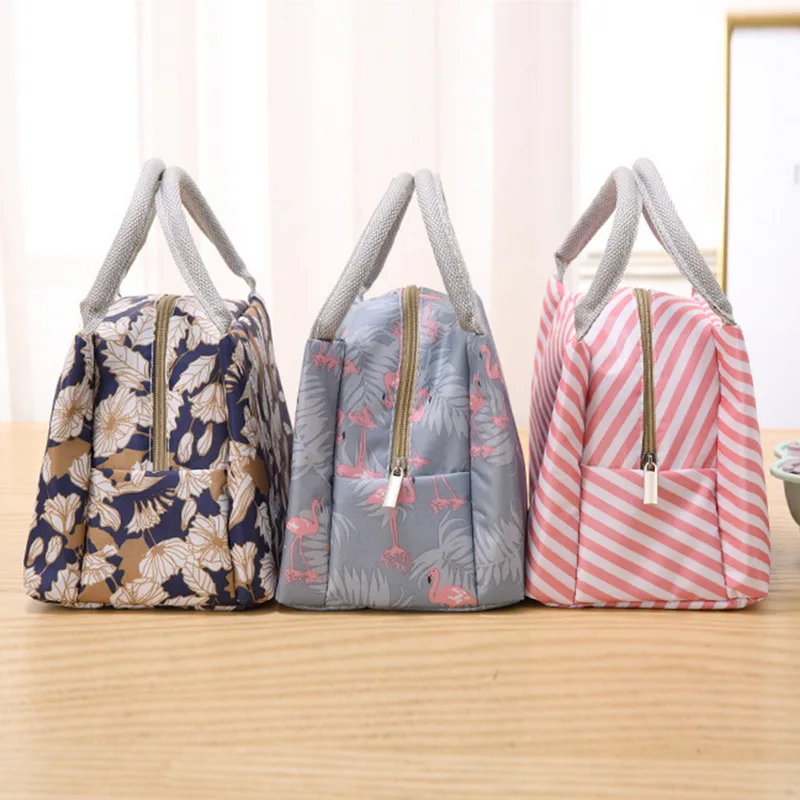 

Thickened Bento Bag Waterproof Food Storage Bag With Rice Insulation Tote Bag Large Stripes Lunch Bag Y9Y070D3