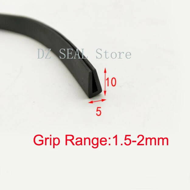1 Meter U Shaped Rubber Sealing Strip Edge Trim Automobile Door Edge Guard For Glass Metal Wood Panel Board Sheet Cabinet - Цвет: 5x10mm