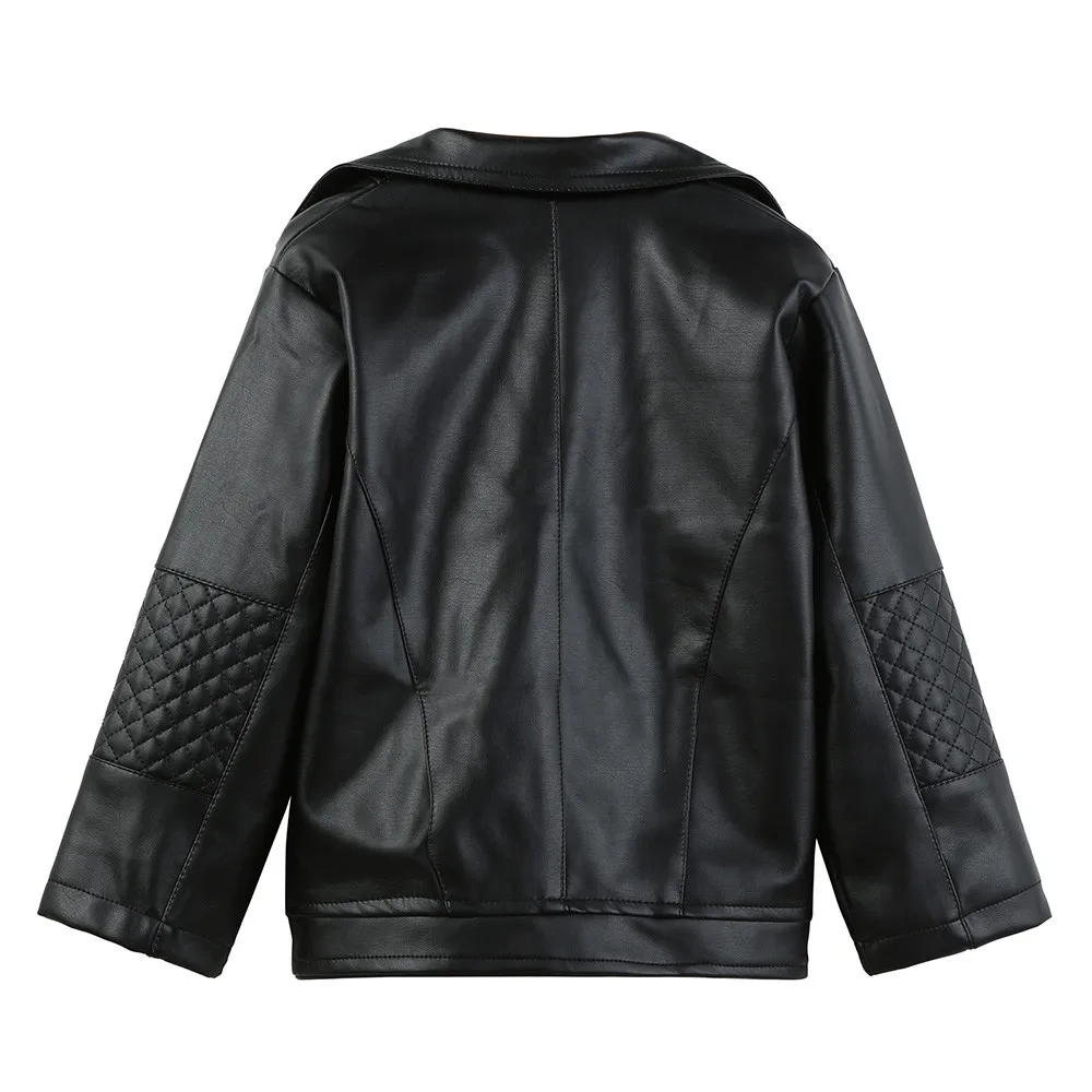 

Jackets For Girls Coat Autumn Winter Long Sleeve Boy Kids Outwear Leather Coat Hot Cute Baby Short Jacket Clothes manteau fille