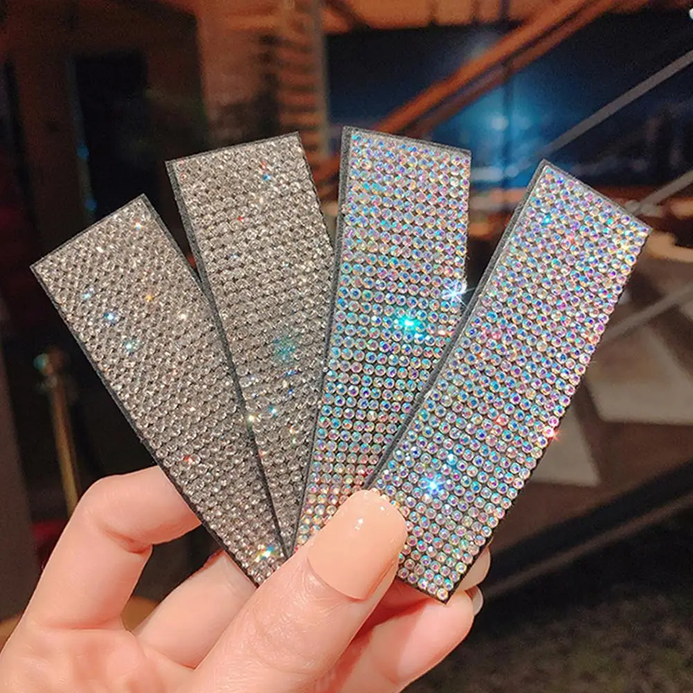

Shining Rhinestones Big Size Hairpins Full Crystal Hairpins Sweet BB Clips Barrettes Geometric Women Hair Accessories