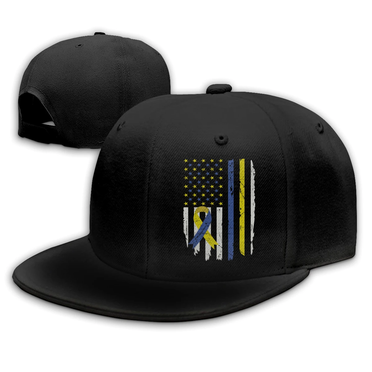 

American Flag Down Syndrome Awareness man's womens Fashionable breathable Baseball Cap