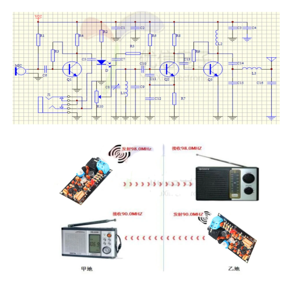 Набор электронный сделай сам комплект беспроводного FM-микрофона