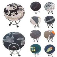 new round chair cover bar stool cover elastic seat cover home chair slipcover chair bar stool floral printed covering reuse