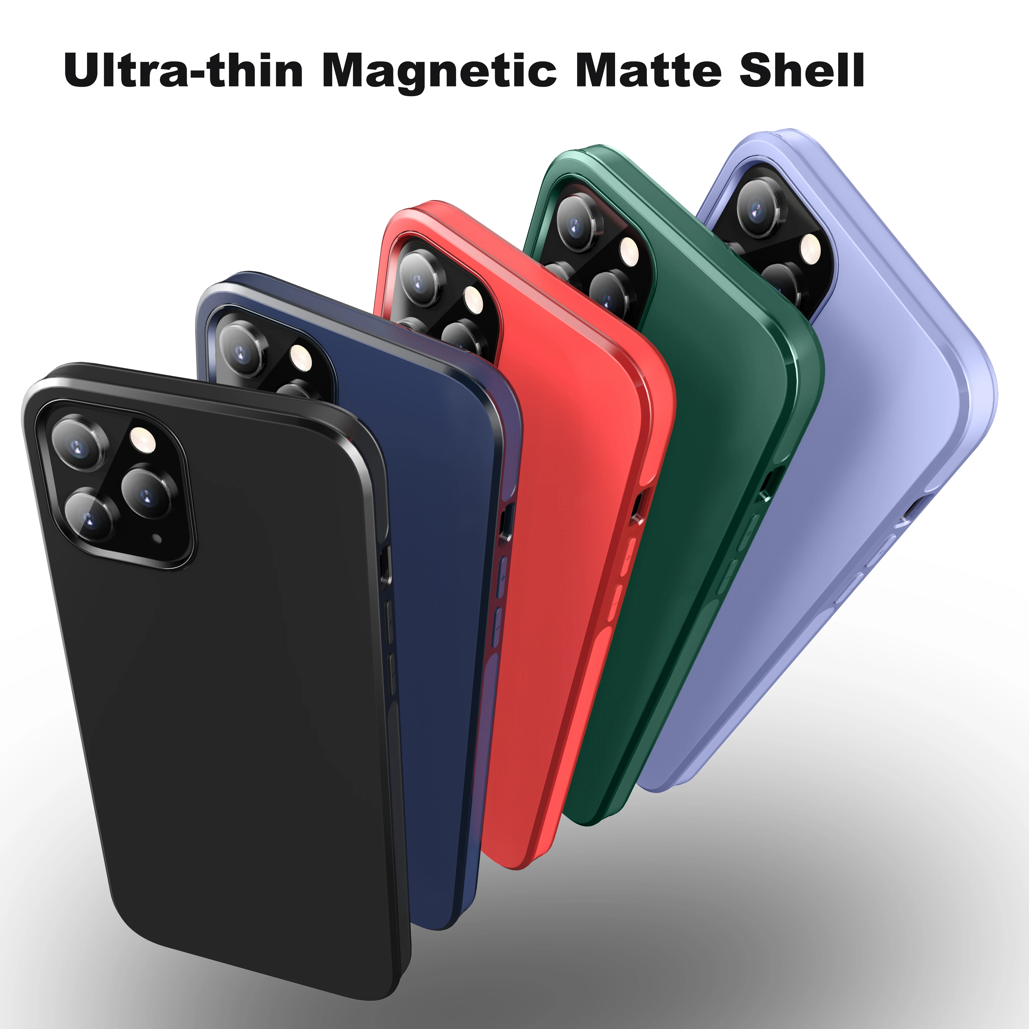 Ультратонкий магнитный матовый чехол для телефона iPhone 12 Pro 11Pro Max XR X XS 7 8 Plus 12Mini