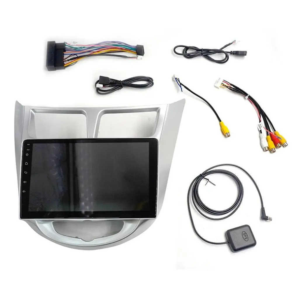 Автомобильный Android 9 1 плеер Hd большой экран видео для Hyundai Accent 2010 2016|Автомагнитолы|
