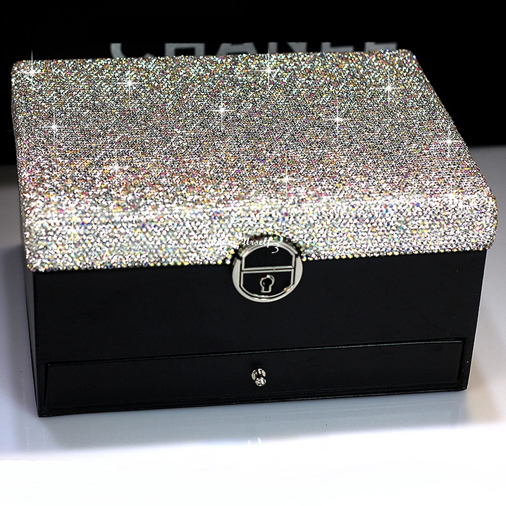

Portable Travel Jewelry Box Organizer Earrings Ring Display Case Small Storage Jewelry Packaging & Display