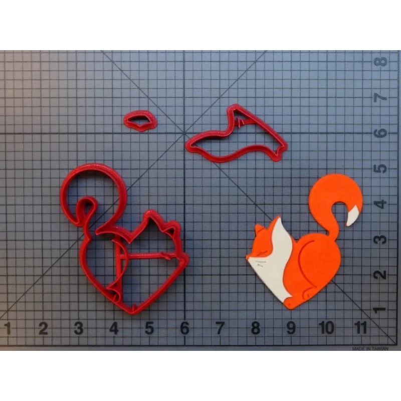 Форма для печенья Fennec fox милое животное сердце лиса лицо помадка печать 3D