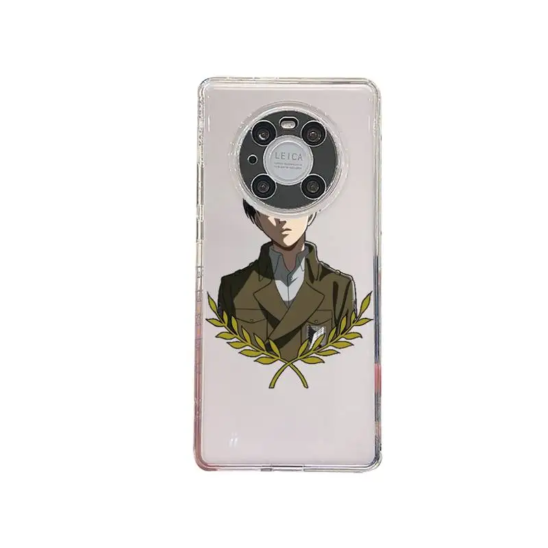

Attack on Titan Phone Case Transparent For Huawei Mate P honor 10 9 8 7 plus lite play 3 4 2s RS a T pro Soft TPU Mobile bags