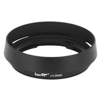 haoge lh zm35 bayonet metal round lens hood shade compatible with carl zeiss distagon t 1 435 35mm f1 4 zm lens black