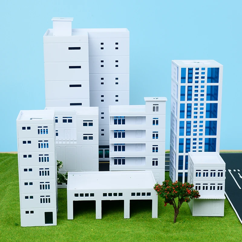 1/150 scale DIY model train scene buildings making materials plastic real estate kits | Игрушки и хобби