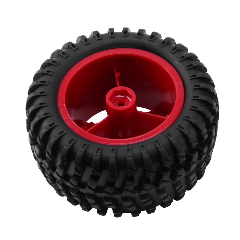 

2set for Wltoys 12428 144001 124019 Wheel Large Tire Widened Tyre with 12mm Lengthened Adapter,Red & Green