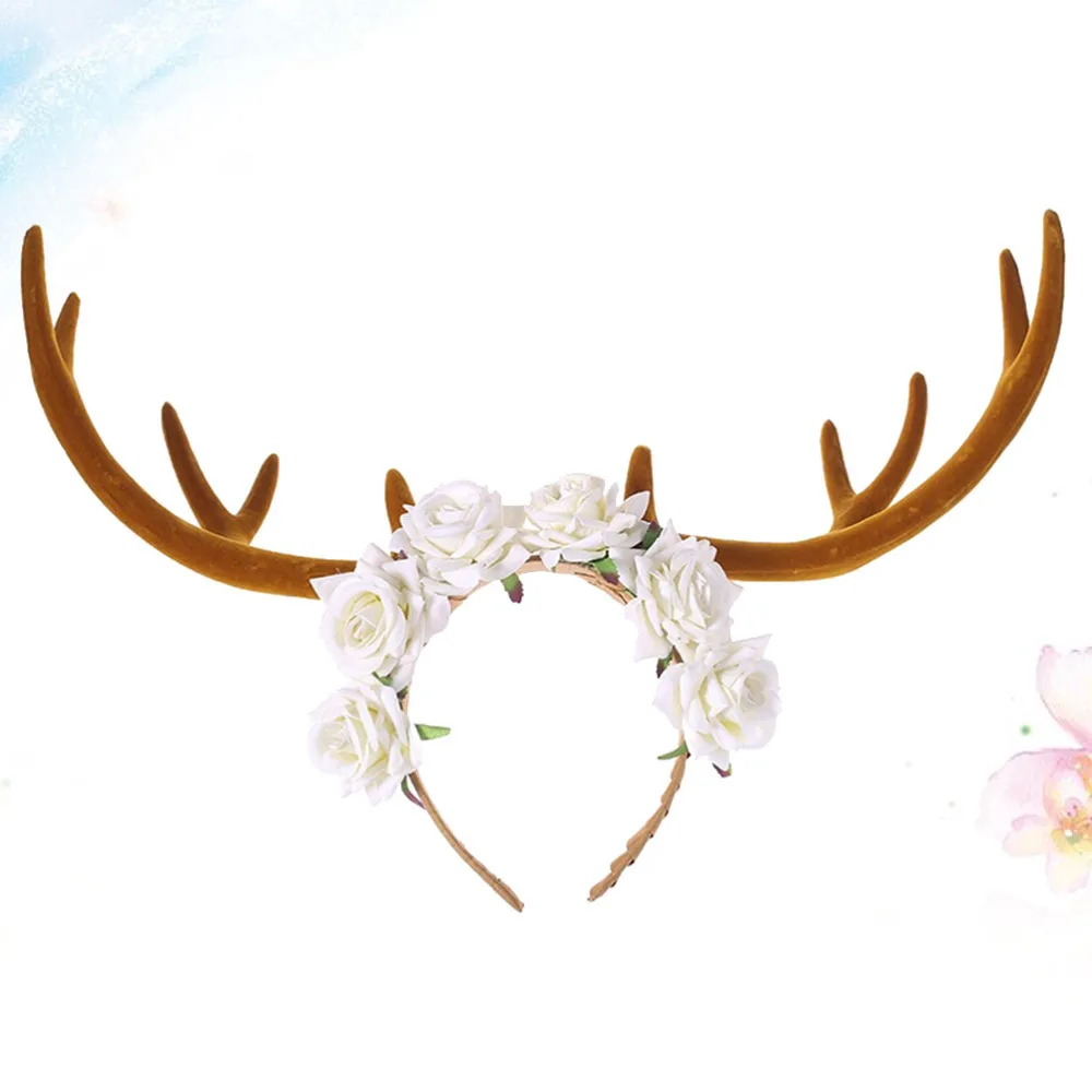 1 шт. креативный большой фотокольцо повязка на голову из рогов лося для Хэллоуина