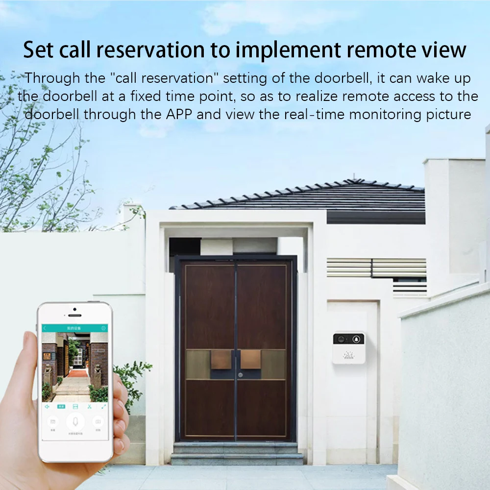 camera wireless doorbell with camera security video intercom wifi door phone surveillance super mini digital door viewer bell free global shipping