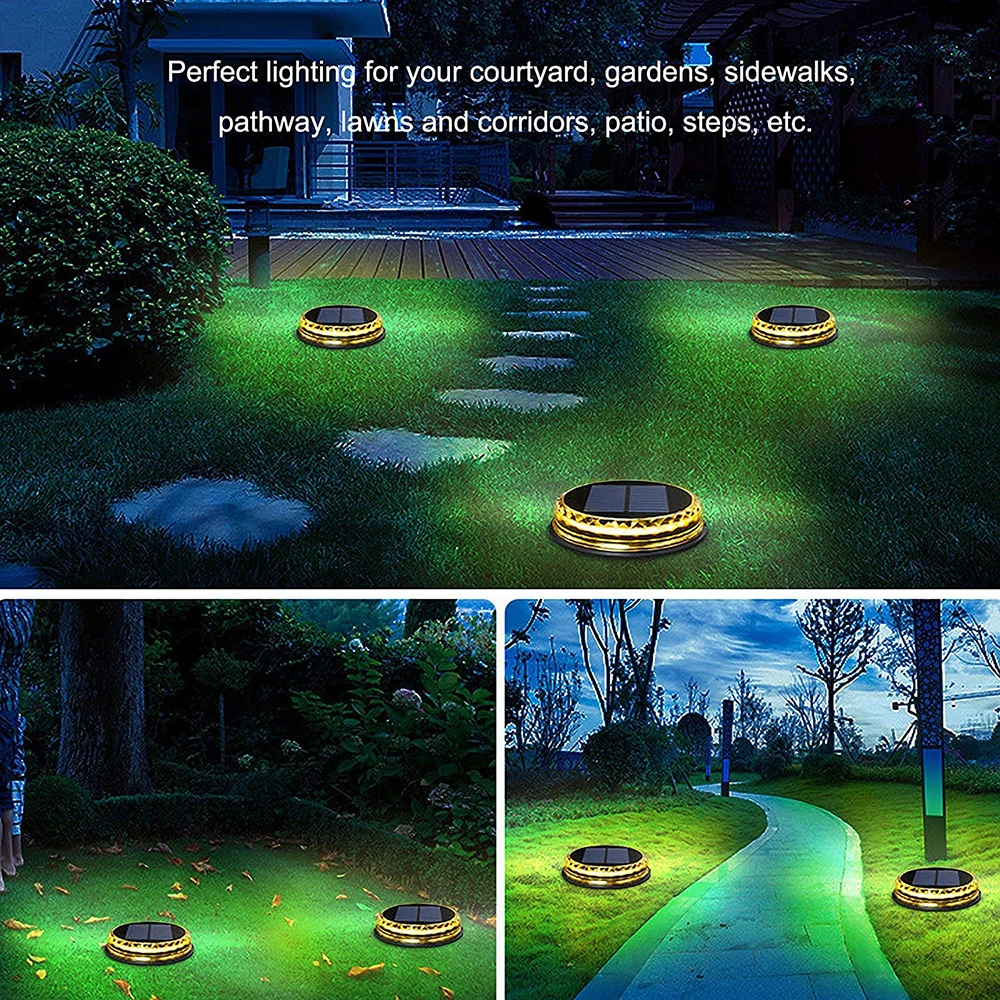 

4PCS LED Solar Lawn Light Outdoor Waterproof Solar Powered Buried Street Lamp for Yard , Patio,Landscape, Walkway, Lawn Etc