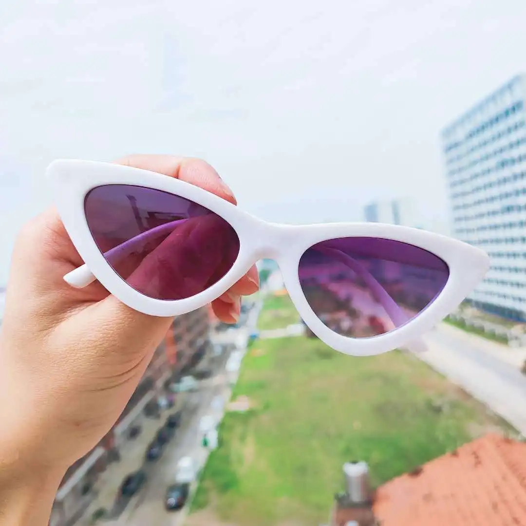 Новый тренд треугольные солнечные очки кошачий глаз для вождения автомобиля