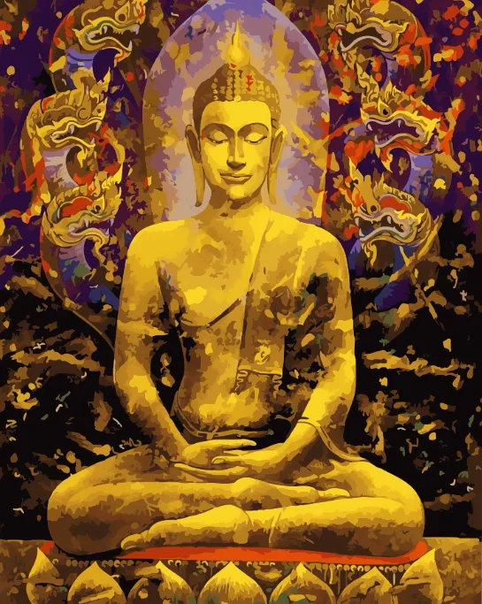 

DIY 40X50 Oil Painting By Numbers Buddha Paint by numbers On Canvas Home Decor Digital Painting chrismas