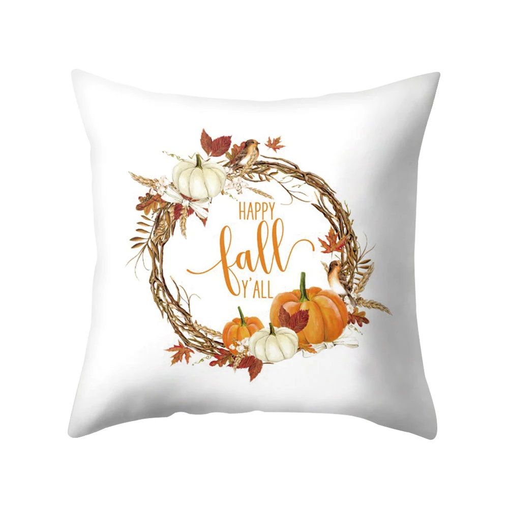 Съемный акварель Тыква наволочка в стиле День благодарения Чехол Подушка