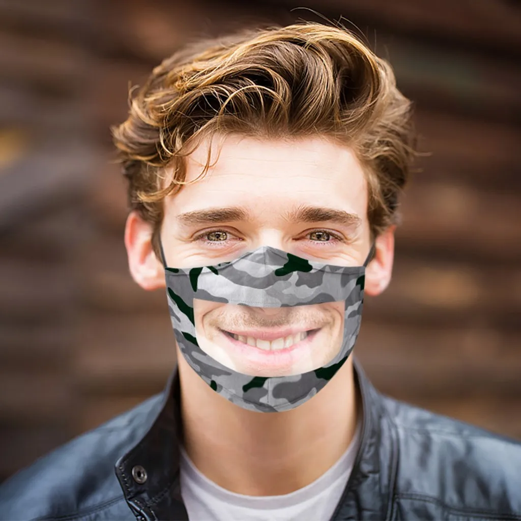 Маски для лица взрослых модные маски чтения губ Моющиеся Многоразовые