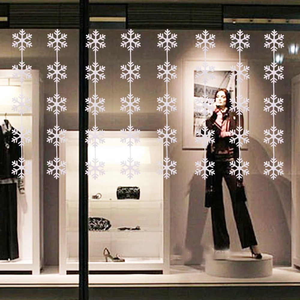 5 цветов искусственная пена Снежинка кедр Счастливого Рождества оконные