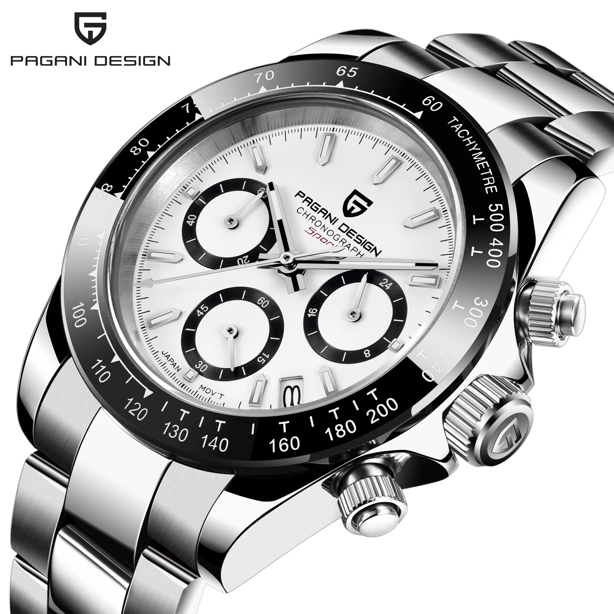 

PAGANI DESIGN Watch for Men Chronograph Mens Sports Quartz Wristwatches Stainless Steel Waterproof Brand Luxury Watches PD 1644
