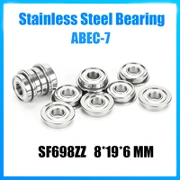 sf698zz bearing 8196 mm 5pcs abec 7 440c roller flange stainless steel sf698z sf698 z zzrf 1980zz ball bearings