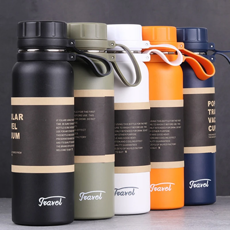 

1100/850/650ml Double Stainless Steel Sport Vacuum Flask Portable Car Drinking Cup Thermal Bottle Coffee Tea Insulation Cup