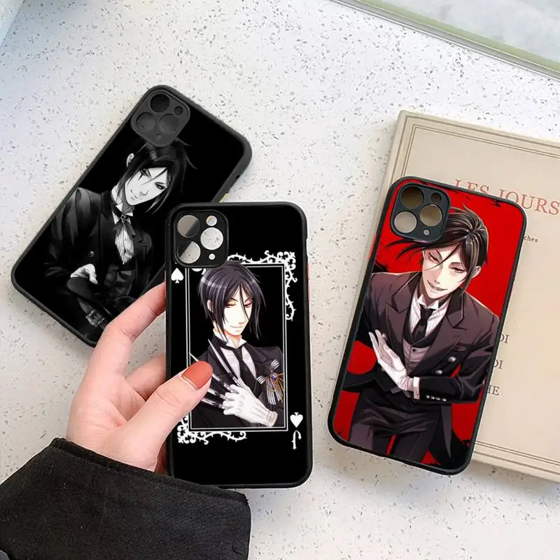 

Hot Black Butler Anime Phone Case matte transparent For iphone 7 8 11 12 plus mini x xs xr pro max cover