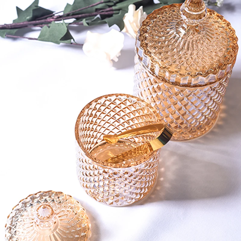 Контейнер из хрустального стекла Европейского цвета для хранения