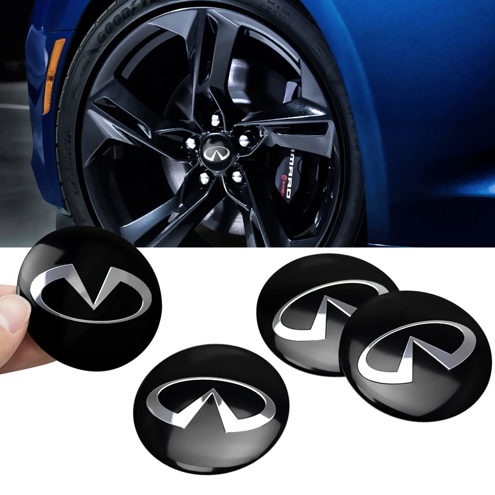 Автомобильные 4 шт. 56 мм Металлические колпачки для ступицы колеса наклейки Infiniti