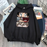 my hero academia cute anime printed hoodie woman 2021 comfort simple hooded harajuku casual hoodies fashion lace up women hoody
