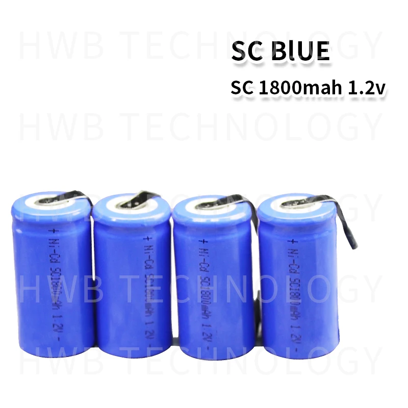 Новые перезаряжаемые Ni Cd аккумуляторы высокого класса Sub C SC 1 2 V 1800mAh 6 шт./лот