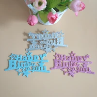 new and exquisite wish you happy birthday cutting dies photo album cardboard diy gift card decoration embossing crafts