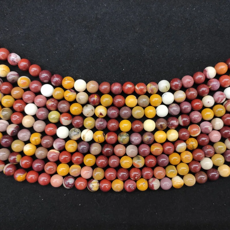 Factory sell Natural Stone Mookaite Egg Yolk Loose Beads 4 6 8 10 12MM Fit Diy Bracelet Necklace For Jewelry Making Wholesale | Украшения и