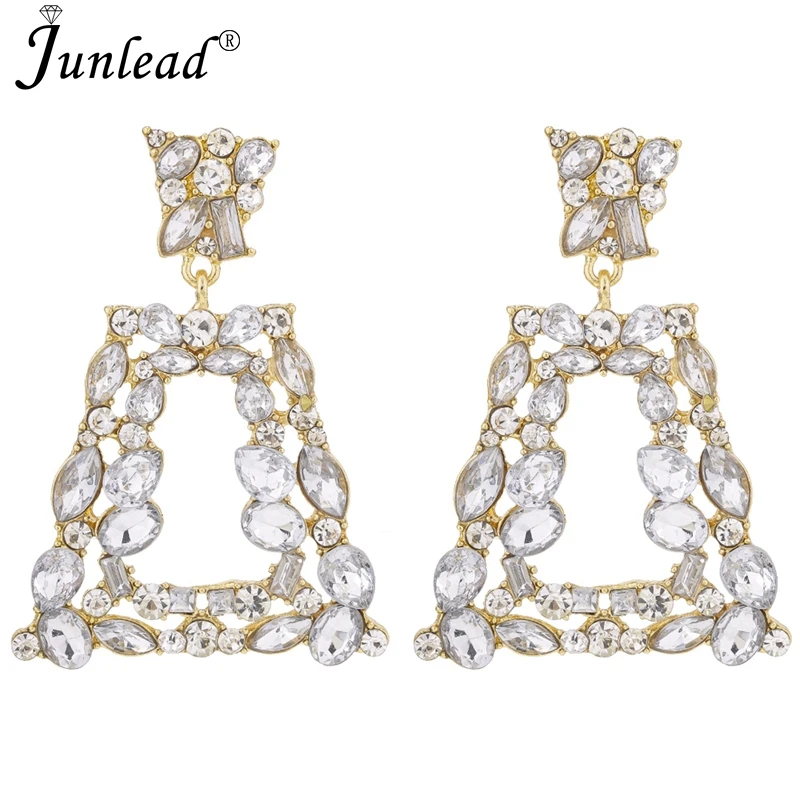 Junlead новинка модные винтажные золотые металлические геометрические квадратные