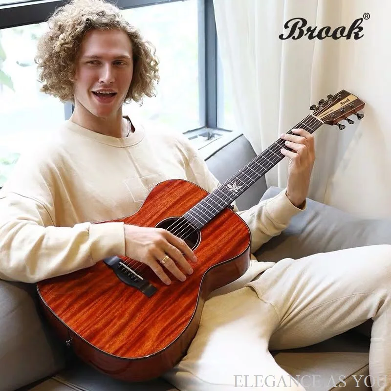 Fingerstyle Mahoga Акустическая гитара из цельного дерева 40 дюймов народная гитара деревянная гитара 40 дюймов OM гитара яркий светильник поверхность краски