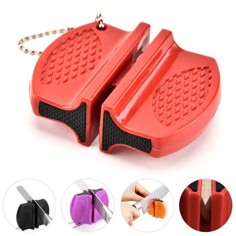 Mini Portable shell Ceramic Rod Tungsten Steel exquisite Sharpener Camp Pocket Home Kitchen Knife Tool random color | Спорт и