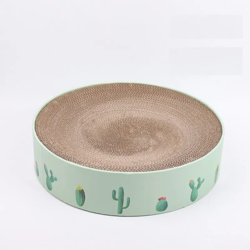 

Cat scratcher round corrugated paper scraper scraper mattress paw sharpened nails pet cat scratcher paper toy rest kitten pad